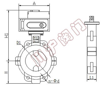 電動襯氟蝶閥 結(jié)構(gòu)圖