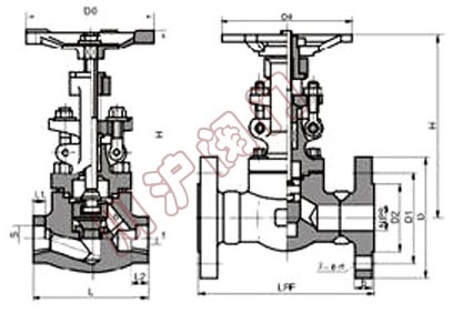鍛鋼截止閥 結(jié)構(gòu)圖