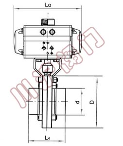 氣動衛(wèi)生級蝶閥結(jié)構(gòu)圖